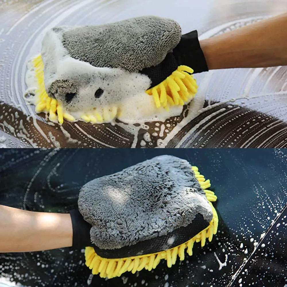 Car Detailing Brush - Car Wash Glove Coral Mitt Soft