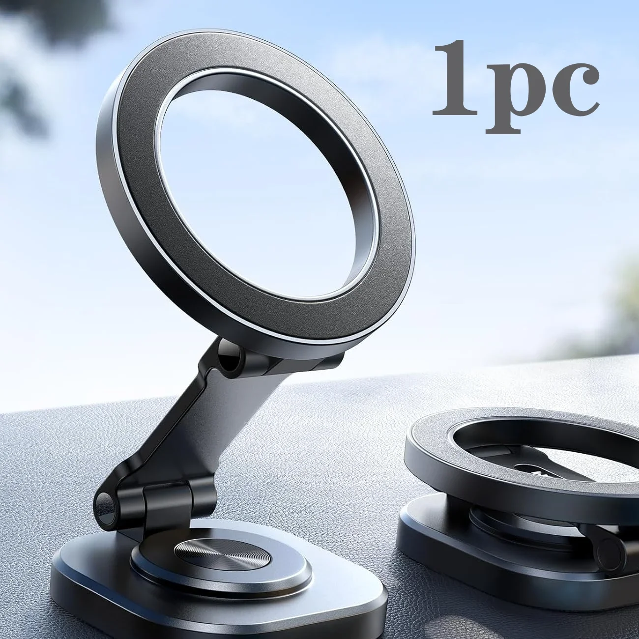 Car Phone Holder Magnetic - All-Metal Aluminum Alloy MagSafe Car Mount