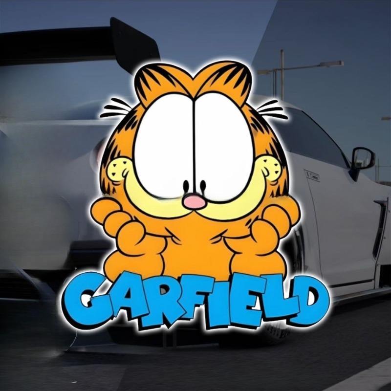 Creative cartoon cute Garfield - огляд і ціна Car Accessories Cute