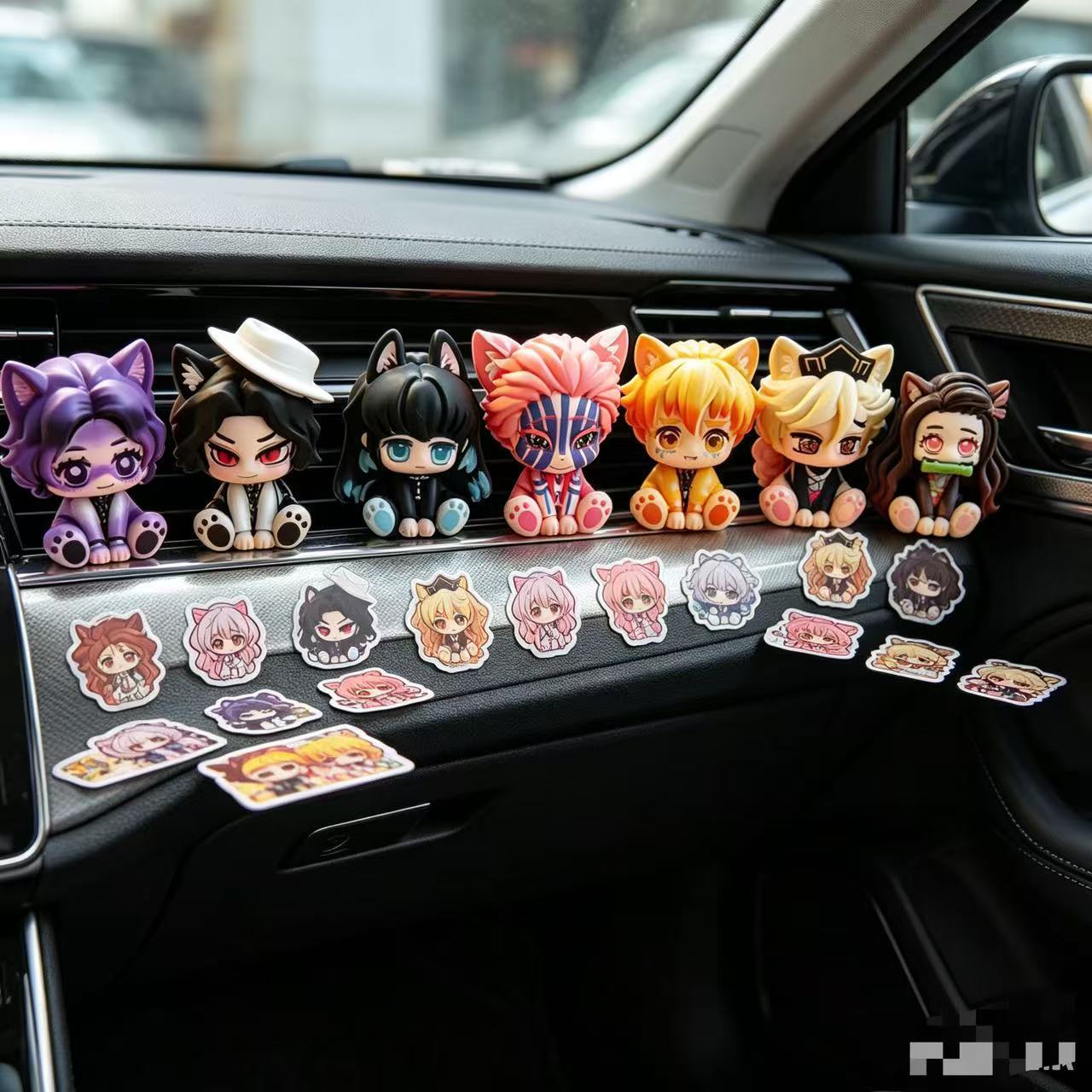 Demon Slayer Cute Chibi Figuri - огляд і ціна Car Accessories Cute