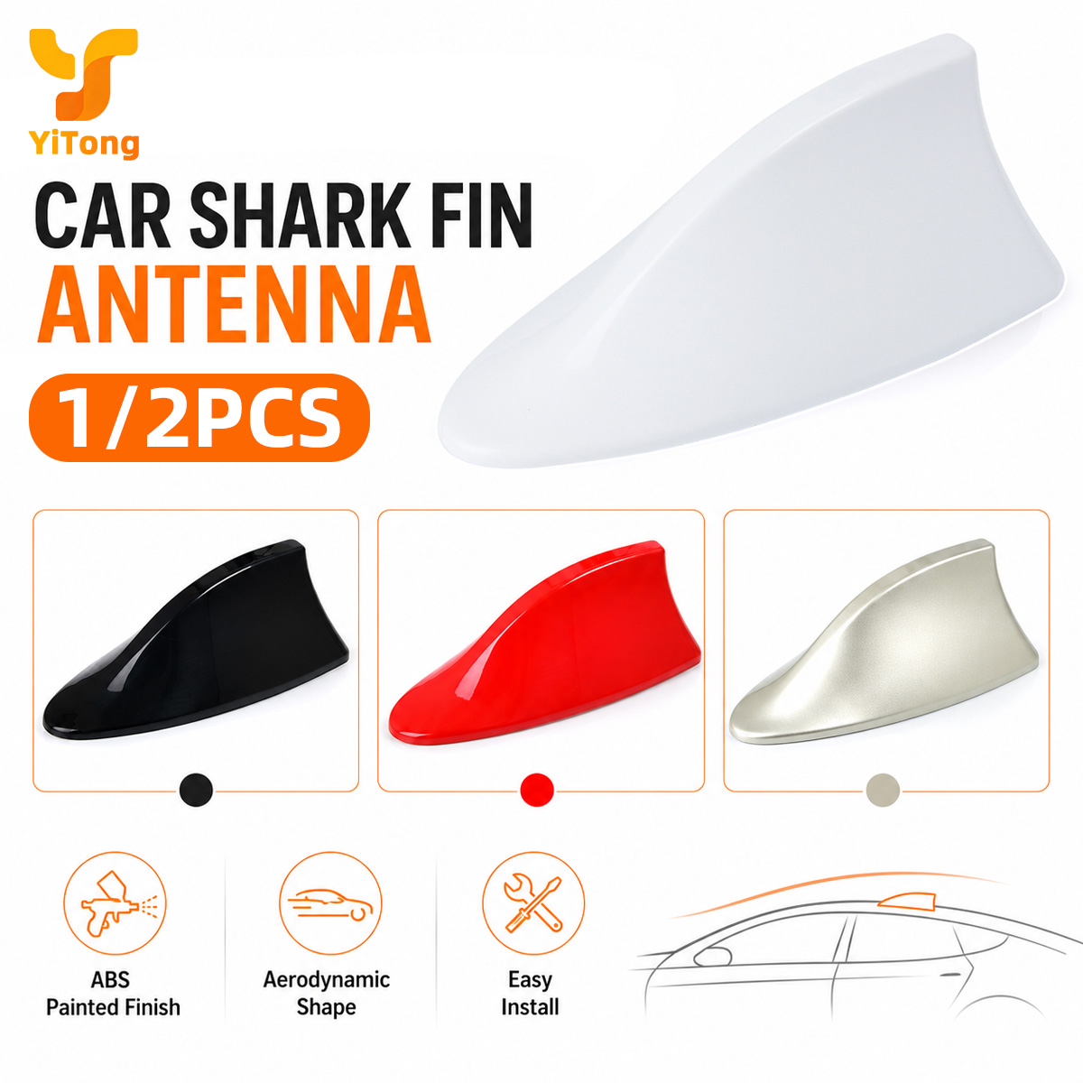Yitong 1/2PCS Shark Fin Car An - огляд і ціна Car Accessories You Need