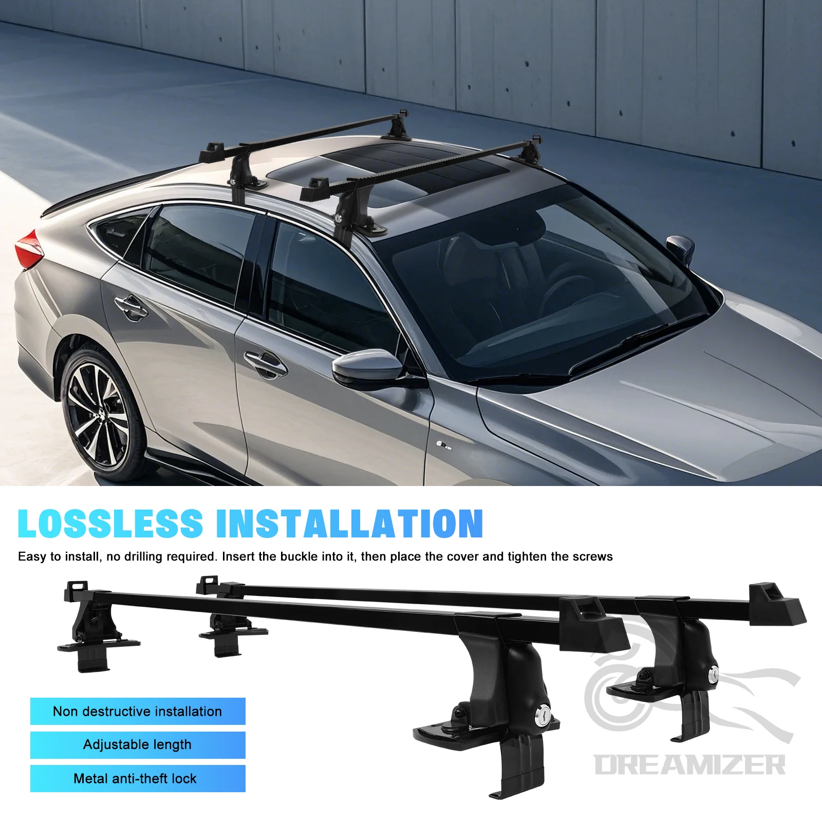 1 Pair Universal 54 inch Vehic - огляд і ціна Car Roof Rack Cross Bar