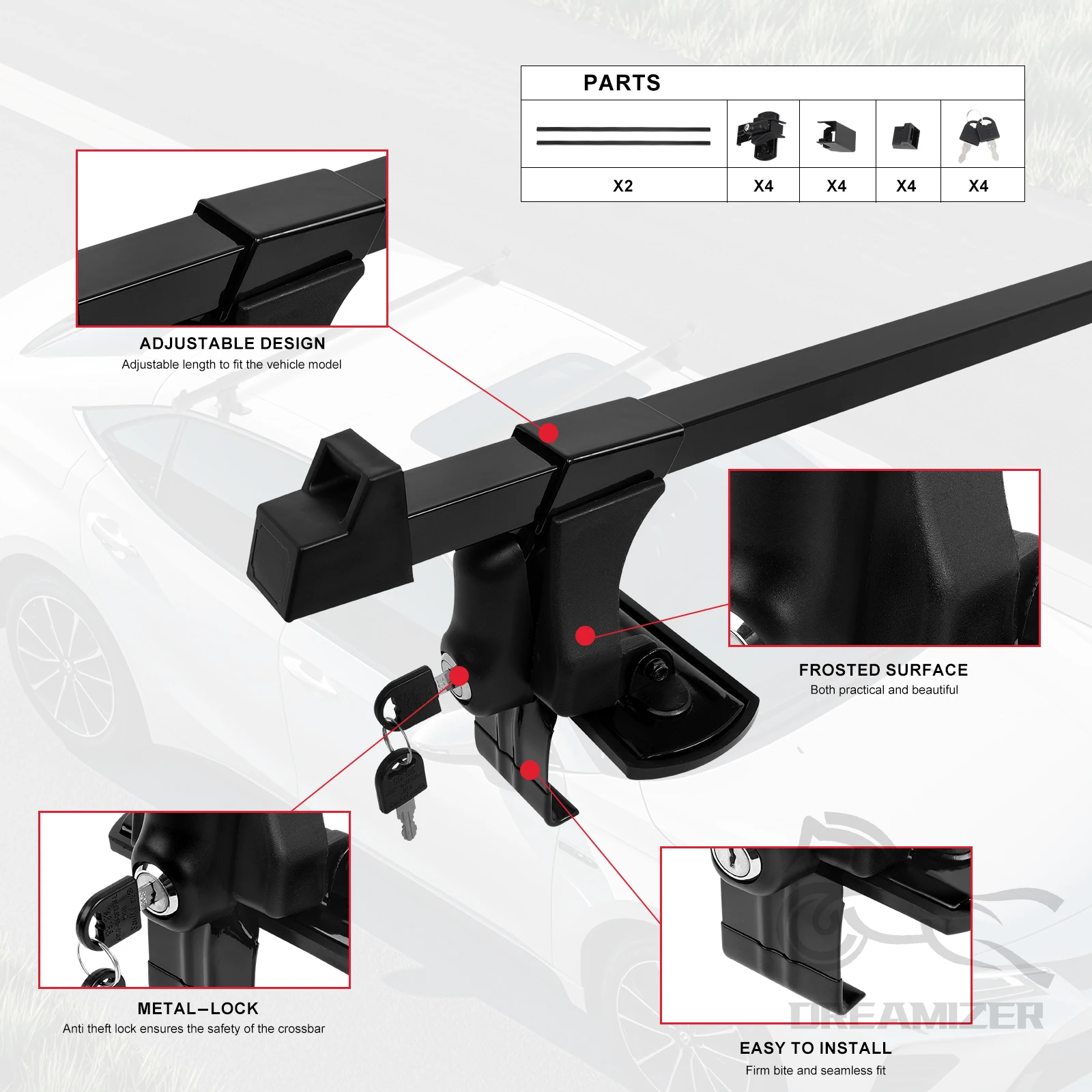 1 Pair Universal 54 inch Vehic - огляд і ціна Car Roof Rack Cross Bar