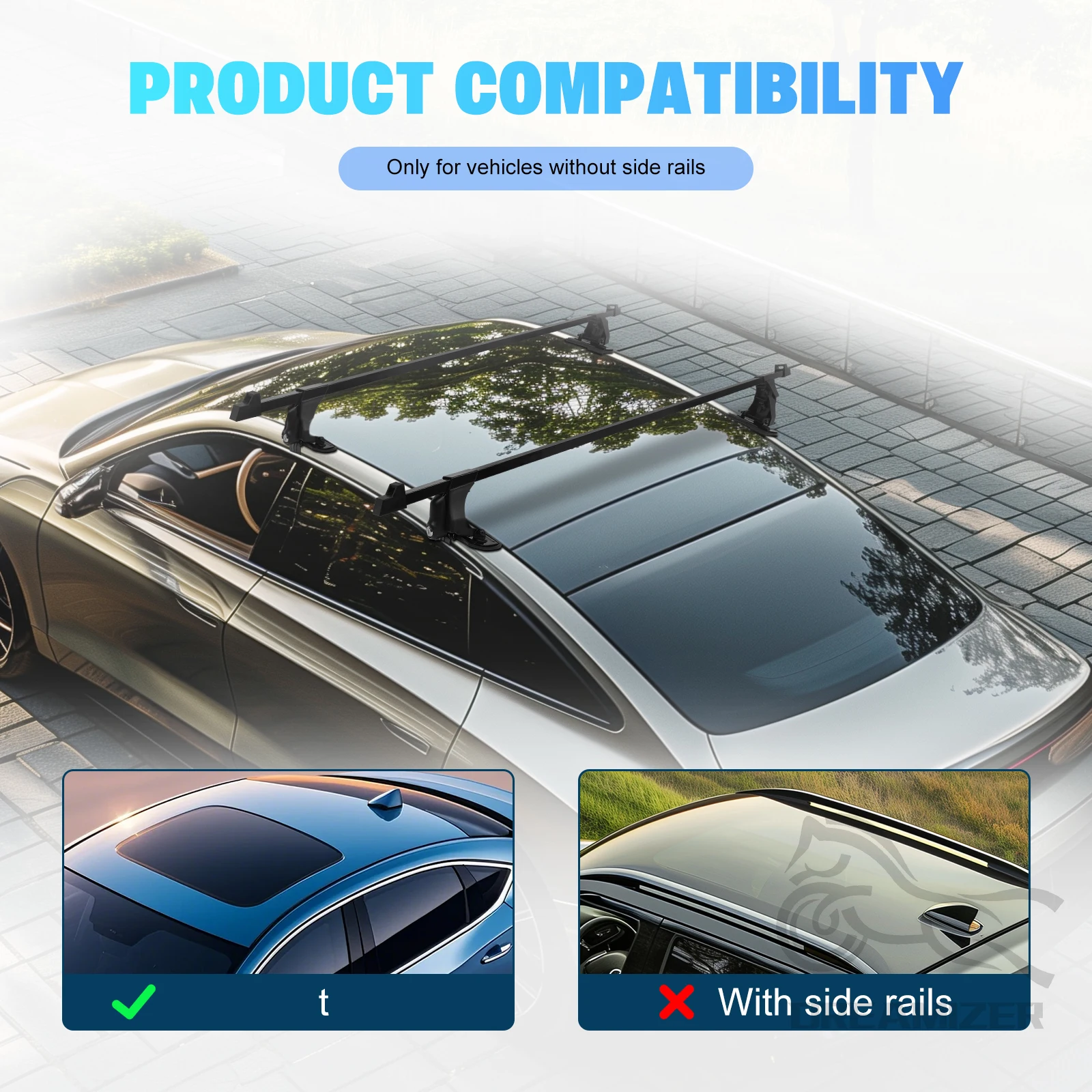 1 Pair Universal 54 inch Vehic - огляд і ціна Car Roof Rack Cross Bar