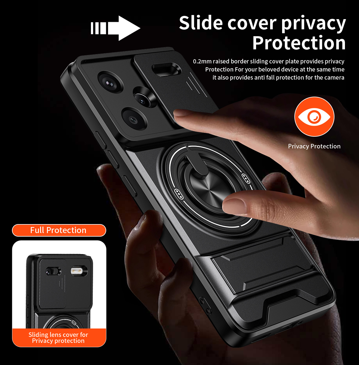 Lens Slide Camera Phone Case f - огляд і ціна Car Phone Holder Magnetic