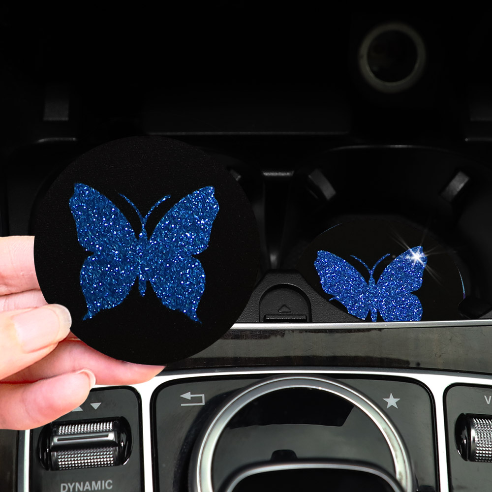 Two Cute Pink Butterflies Glit - огляд і ціна Car Accessories For Women