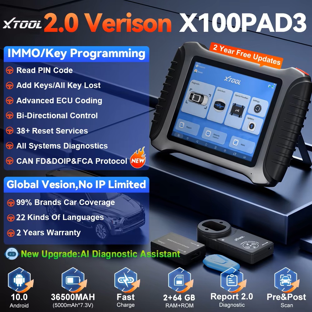 XTOOL X100 PAD3 with KC100 EEP - огляд і ціна Obd2 Scanner